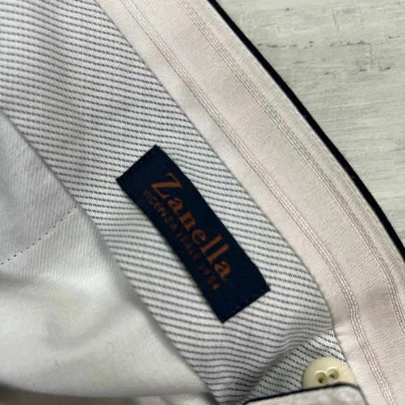 Zanella Navy Blue Devon Fit Dress Pants 38x29 - Picture 8 of 11